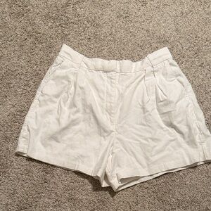 Abercrombie White Linen Shorts